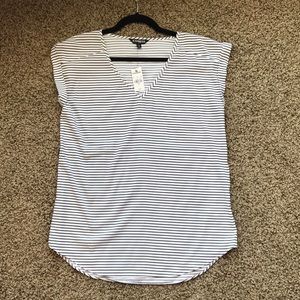 Express Sz M short sleeve stripe top